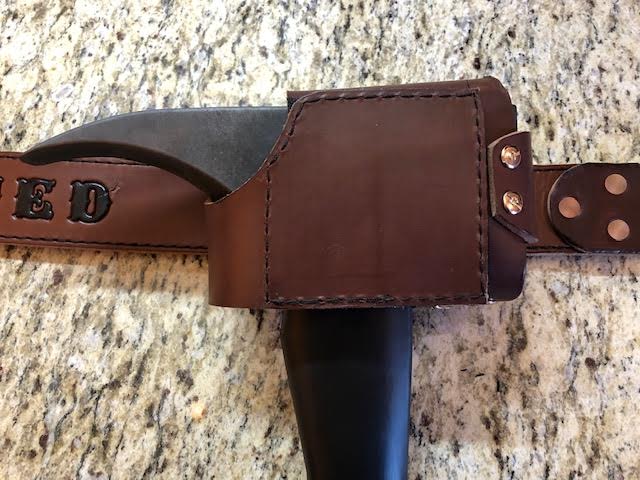 Friction Swivel Axe Belt with Axe Scabbard